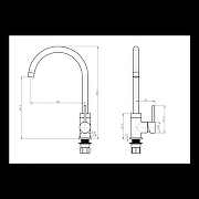 Смеситель для кухни Grocenberg GB40040CR Хром-5