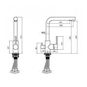 Смеситель для кухни Grocenberg GB40551CR Хром-4