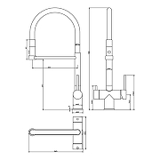 Смеситель для кухни Grocenberg GB4095GL Золото брашированное-1