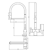 Смеситель для кухни Grocenberg GB4095NK Никель-1