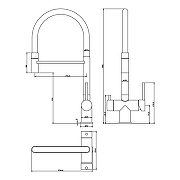 Смеситель для кухни Grocenberg GB4099BG Графит-1