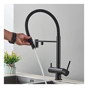 Смеситель для кухни Grocenberg GB4099BL Черный матовый-2