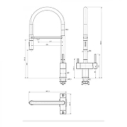 Смеситель для кухни Grocenberg GB4098NK Никель-3