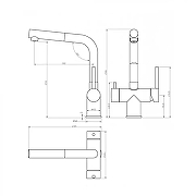 Смеситель для кухни Grocenberg GB4097GO Золото-3