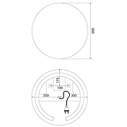 Зеркало Iddis Bild 60 BIL60T0i98 с подсветкой с сенсорным выключателем и подогревом-10