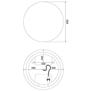 Зеркало Iddis Bild 80 BIL8000i98 с подсветкой с сенсорным выключателем и диммером-9