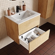 Тумба с раковиной Iddis Bild 60 BIL60V0i95K подвесная Дуб светлый-6