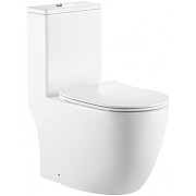 Унитаз моноблок CeramaLux TR2176MN Белый глянцевый с сиденьем Микролифт-1