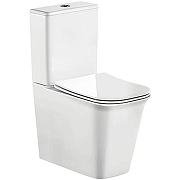 Унитаз компакт CeramaLux 1222-1A Белый глянцевый с бачком и сиденьем Микролифт