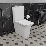 Унитаз компакт CeramaLux 1222-1A Белый глянцевый с бачком и сиденьем Микролифт-2