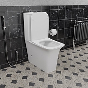 Унитаз компакт CeramaLux 1222-1A Белый глянцевый с бачком и сиденьем Микролифт-3