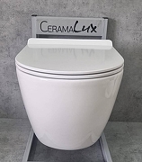 Унитаз CeramaLux 2196-2 подвесной Белый глянцевый с сиденьем Микролифт-7