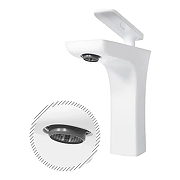 Смеситель для раковины Grocenberg GB1001NWC Белый Хром-1