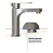 Смеситель для раковины Grocenberg GB1011NK Никель-2