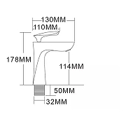 Смеситель для раковины Grocenberg GB2001CR Хром-4