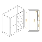 Душевая перегородка RGW Walk In WA-034 100 351003410-21 профиль Хром стекло матовое-сатинат-4