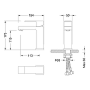Смеситель для раковины Grocenberg GB2008NK Никель-3