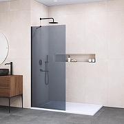 Душевая перегородка RGW Walk In WA-102B 80 351010208-34 профиль Черный стекло тонированное-2