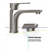 Смеситель для раковины Grocenberg GB2009NK Никель-3