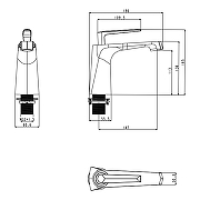 Смеситель для раковины Grocenberg GB2025BL Черный матовый-3