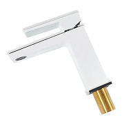 Смеситель для раковины Grocenberg GB2088WC Белый Хром-3