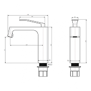 Смеситель для раковины Grocenberg GB2090MG Золото матовое-3