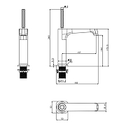 Смеситель для раковины Grocenberg GB2091MG Золото матовое-3