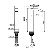 Смеситель для раковины Grocenberg GB3007CR Хром-3