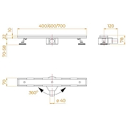 Душевой лоток RGW SDR-08-70 21210870-011 с решеткой Хром / под плитку-5