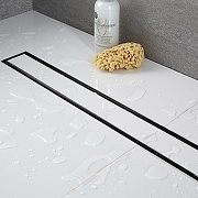 Душевой лоток RGW SDR-08B-70 21210870-014 с Черной матовой решеткой / под плитку