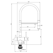 Смеситель для кухни WesnaArt Eko EKO05-160 Сатин Черный-3