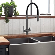 Смеситель для кухни WesnaArt Eko EKO05-160GunMetal Оружейная сталь Черный-2