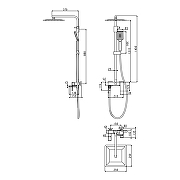Душевая система Grocenberg GB7008CR Хром-10