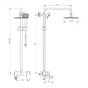 Душевая система Grocenberg GB7010WC Белая Хром-6