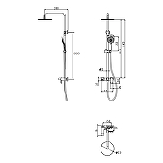 Душевая система Grocenberg GB7010WC Белая Хром-7