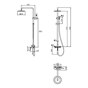 Душевая система Grocenberg GB7025BL Черная матовая-7