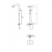 Душевая система Grocenberg GB7038CR с термостатом Хром-6