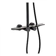 Душевая система Grocenberg GB7038BL с термостатом Черная матовая-2