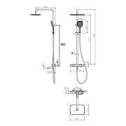 Душевая система Grocenberg GB7005MG с термостатом Золото матовое-11