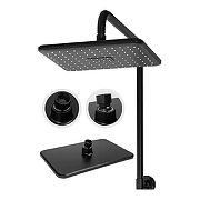 Душевая система Grocenberg GB7005BL с термостатом Черная матовая-11