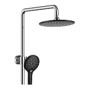 Душевая система Grocenberg GB7001BC Черная матовая Хром-1