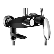 Душевая система Grocenberg GB7001BC Черная матовая Хром-4