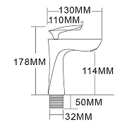Смеситель для раковины Grocenberg GB2001BC Черный Хром-3