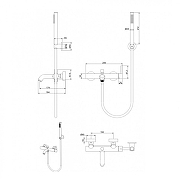 Смеситель для ванны Grocenberg GB8099NK Никель-1