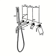 Смеситель для ванны Grocenberg GB5070GL Золото брашированное-1