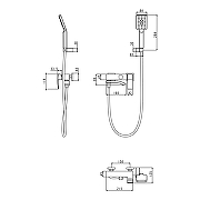 Смеситель для ванны Grocenberg GB8007BL Черный матовый-5
