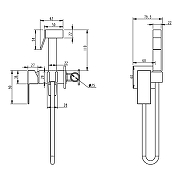 Гигиенический душ со смесителем Grocenberg GB002BG Графит-5
