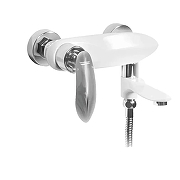 Смеситель для ванны Grocenberg GB8001WC Белый Хром-1