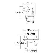 Смеситель для ванны Grocenberg GB8001BC Черный Хром-1