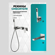 Смеситель для ванны Grocenberg GB5060NK Никель-3